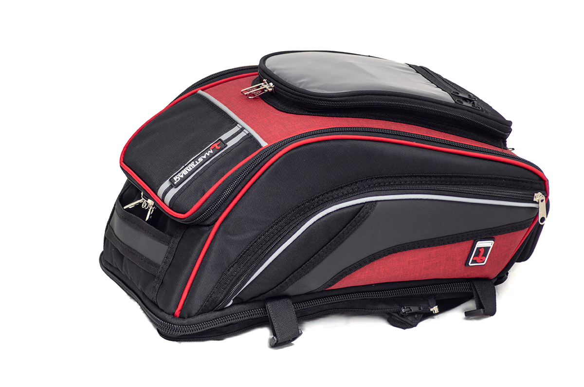 TankBag GPS con visor táctil para navegación, material resistente de calidad. Sujeción segura, impermeabilidad y gran capacidad de carga.