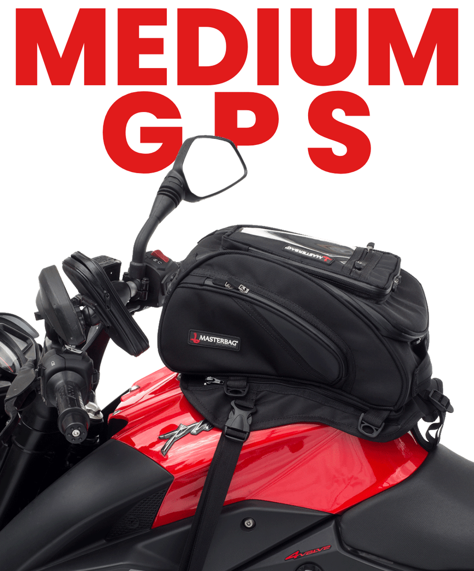 TankBag Medium para motos, con fijación segura y gran capacidad de almacenamiento. Hecha con Porta GPS, correas ajustables de sujeción segura y gran compatibilidad de modelos sin necesidad de herrajes.