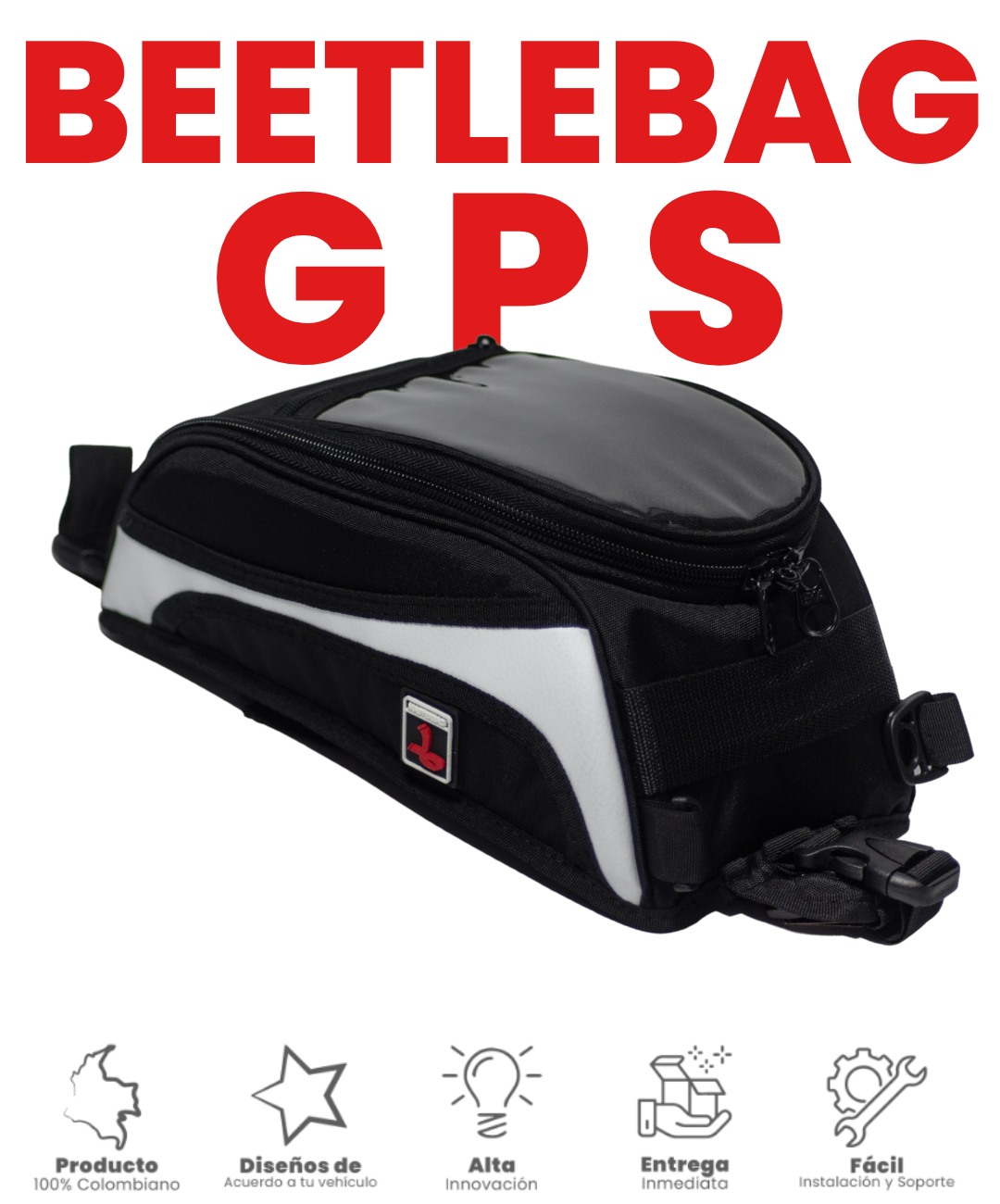 Tankbag Beetle  | Maleta Impermeable Para Moto porta GPS