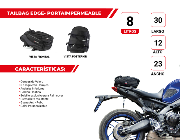 PortaImpermeable Edge | Maleta Impermeable para Motocicleta