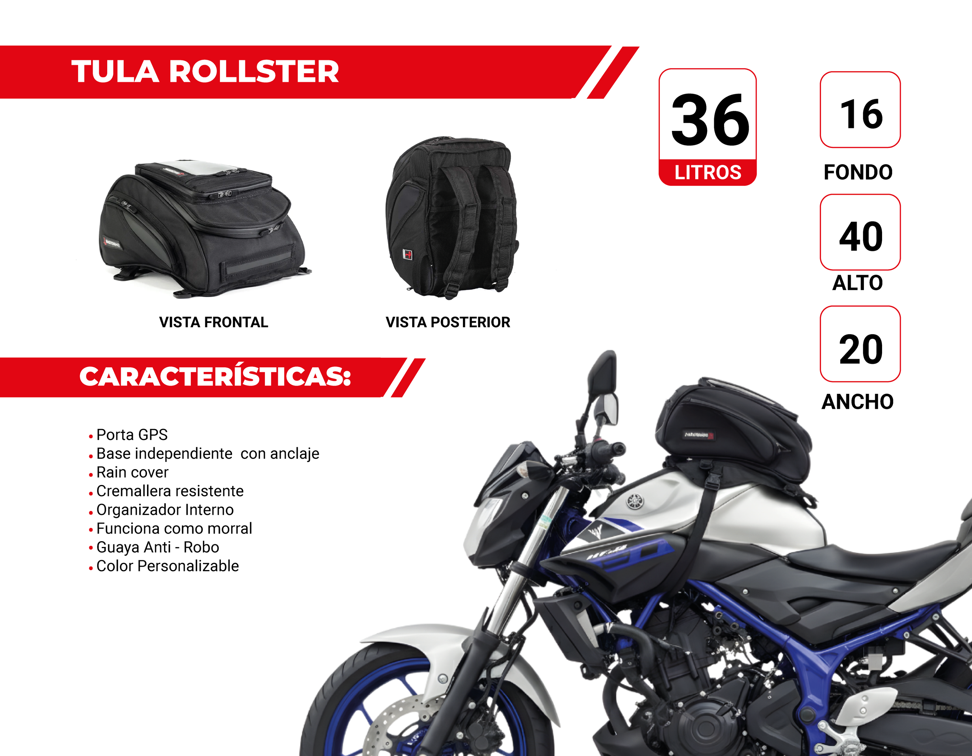 TankBag Medium | Bolsa para Motocicleta