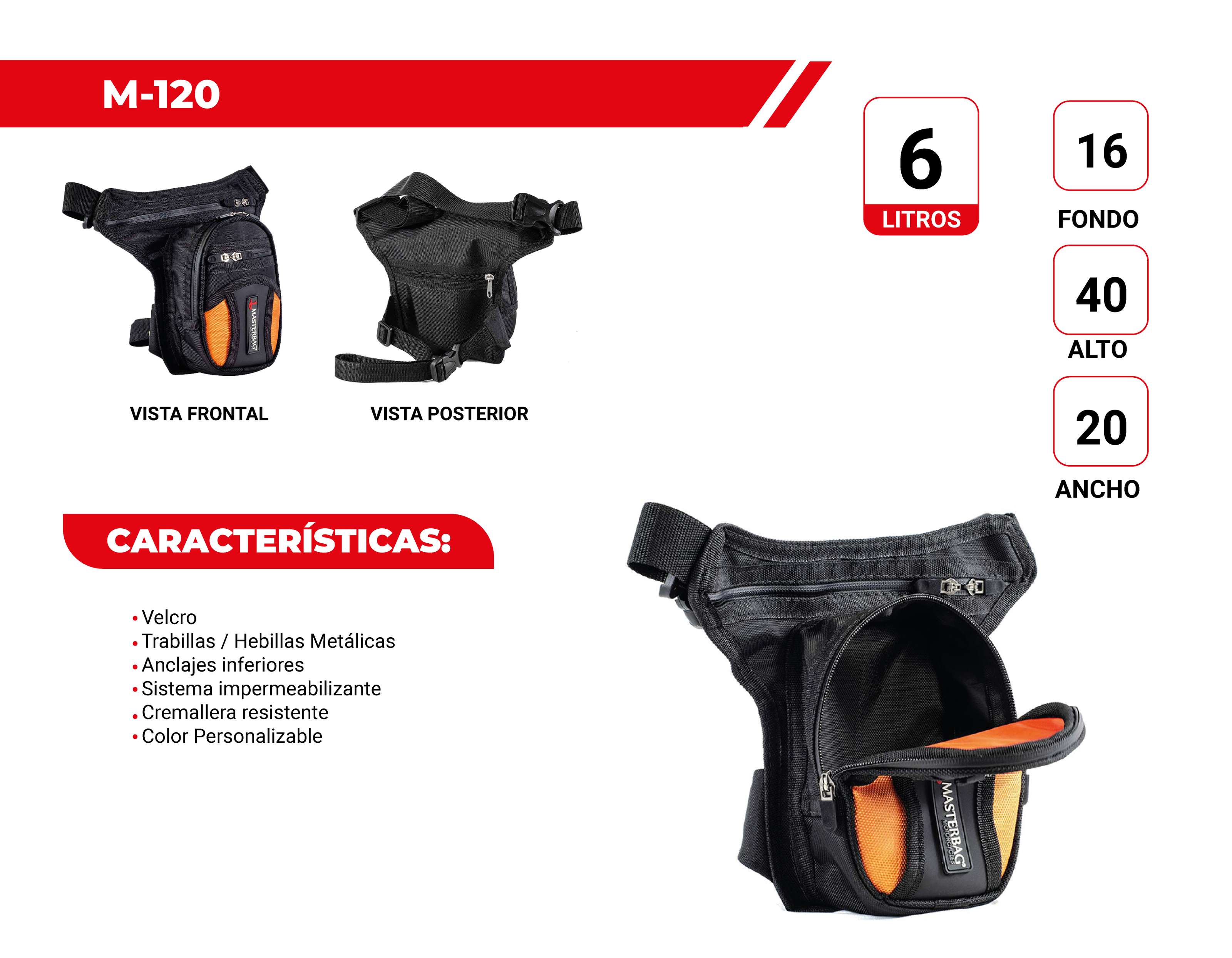 Pierneras deportivas para Moto |  M-120
