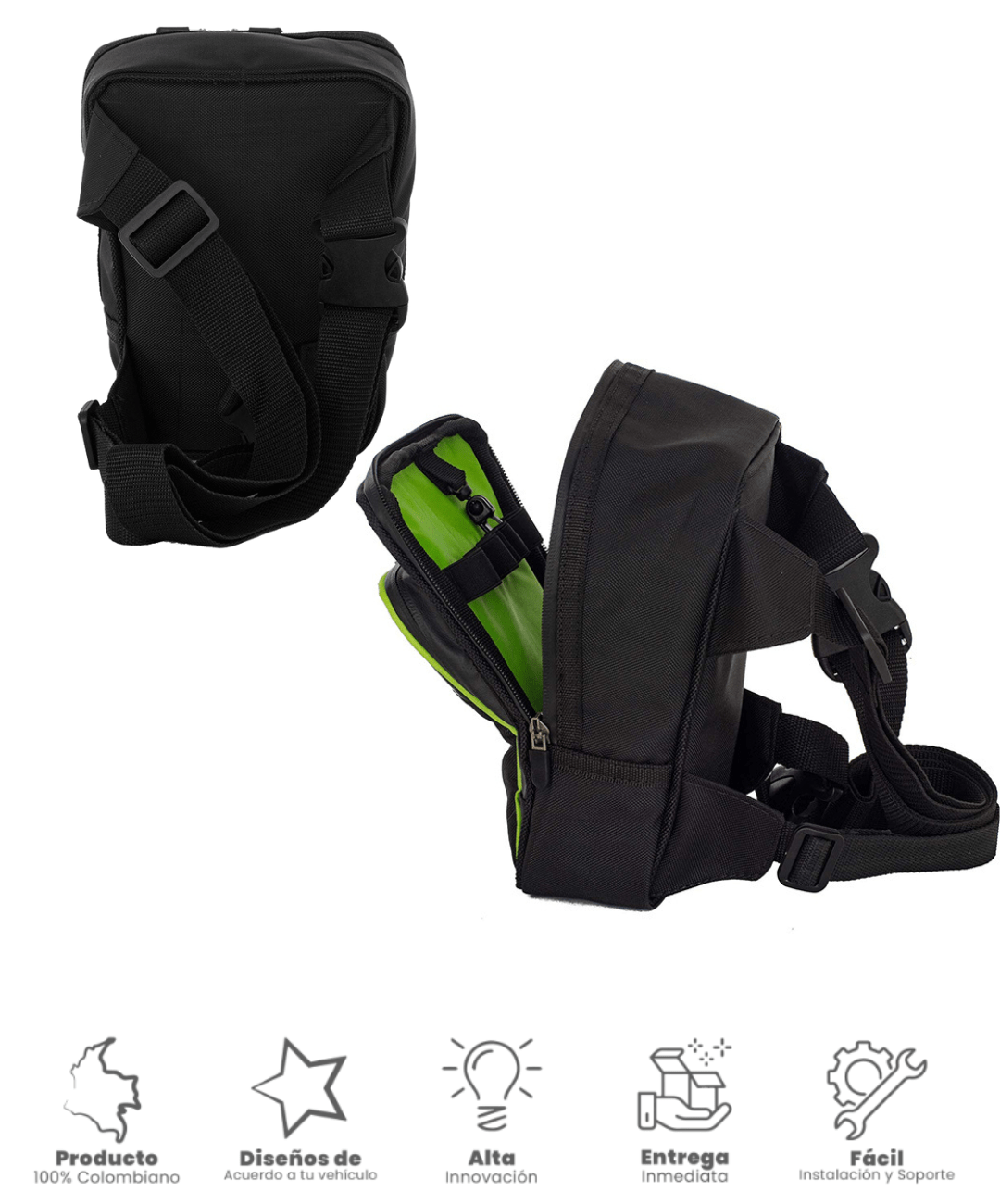 Pierneras deportivas para Moto | Mochila Piernera