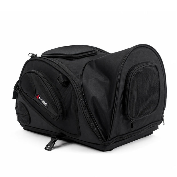 Maleta para mascotas en moto talla grande, vista en ángulo, PetBag Masterbag