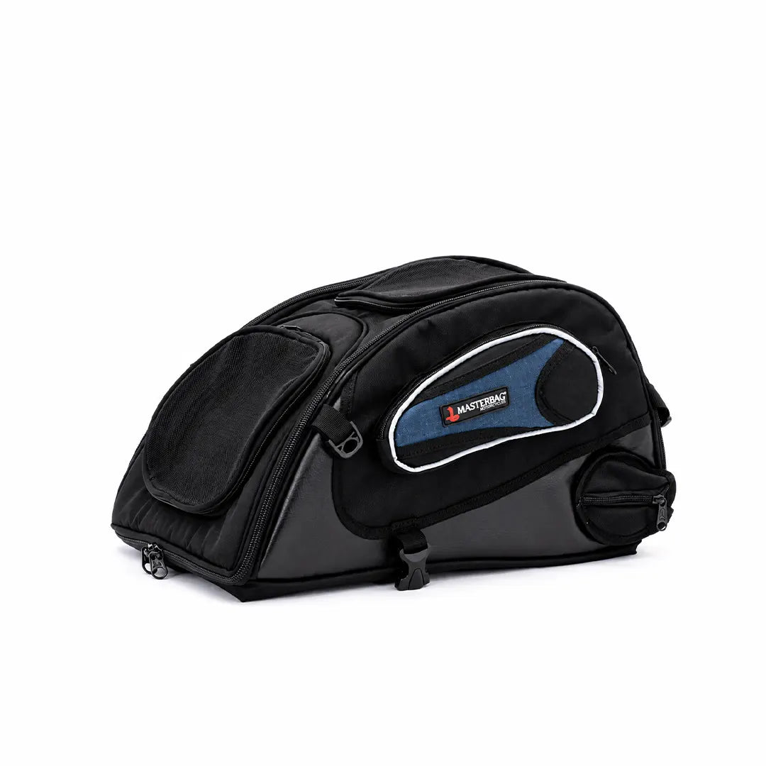 Maleta para mascotas en moto talla mediana, vista en ángulo, PetBag Masterbag