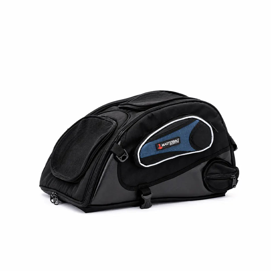 Maleta para mascotas en moto talla mediana, vista en ángulo, PetBag Masterbag