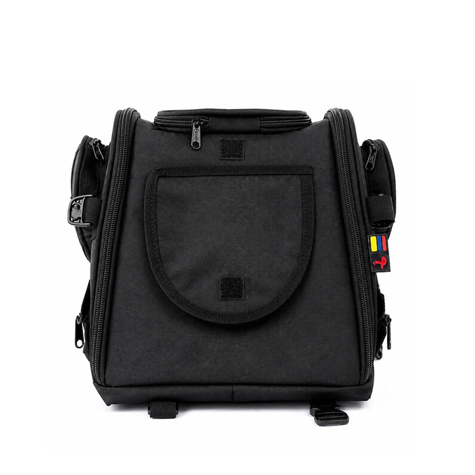 Maleta para mascotas en moto talla mediana, vista posterior, PetBag Masterbag