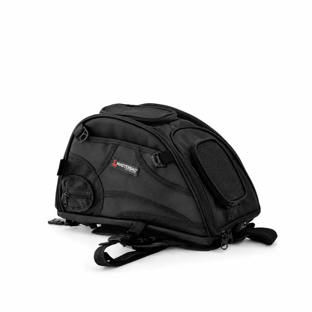 Maleta para mascotas en moto talla pequeña, vista en ángulo, PetBag Masterbag
