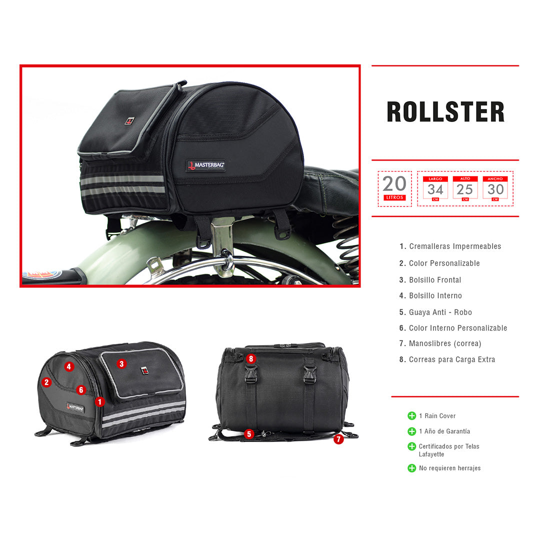 Tula Rollster | Maleta Amplia para Cola de Motocicleta Masterbag