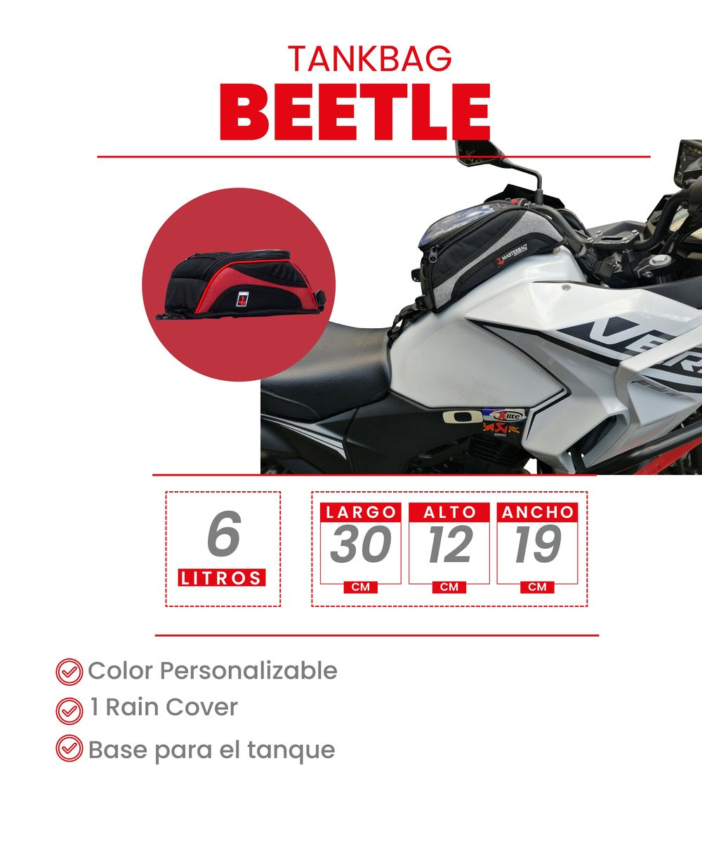Tankbag Beetle  | Maleta Impermeable Para Moto porta GPS