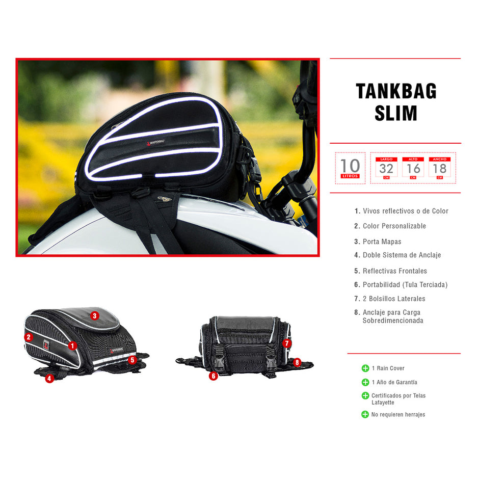 TankBag Slim | Maleta para Tanque de Motocicleta